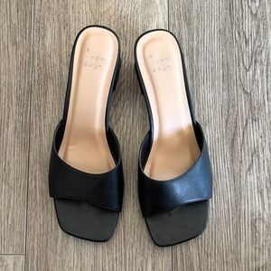 a new day Black Slide Mule Sandals